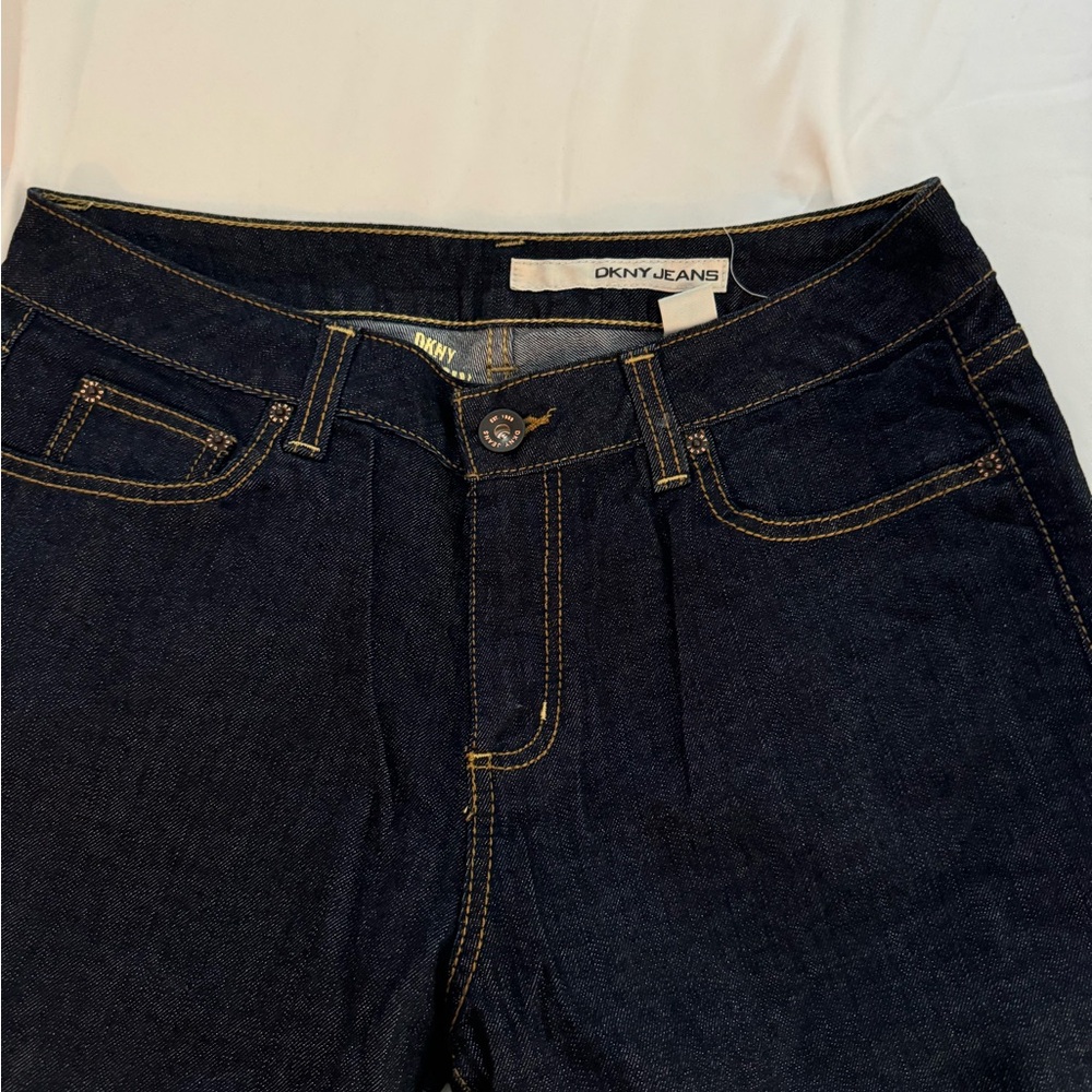 DKNY dark wash high waisted jeans